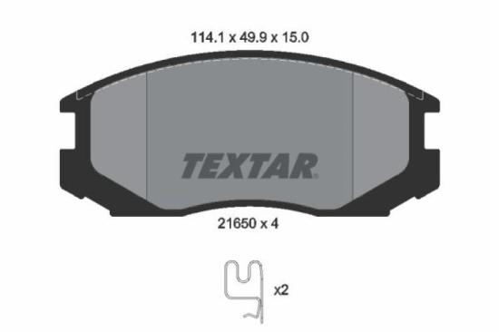 TEXTAR Bremsscheibe 92089400 + Bremsbelagsatz, Scheibenbremse 2165001 Bild TEXTAR Bremsscheibe 92089400 + Bremsbelagsatz, Scheibenbremse 2165001