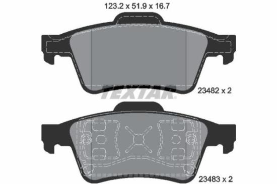 TEXTAR Bremsscheibe 92159803 + Bremsscheibe 92119405 + Bremsbelagsatz, Scheibenbremse 2324802 + Bremsbelagsatz, Scheibenbremse 2348202 Bild TEXTAR Bremsscheibe 92159803 + Bremsscheibe 92119405 + Bremsbelagsatz, Scheibenbremse 2324802 + Bremsbelagsatz, Scheibenbremse 2348202