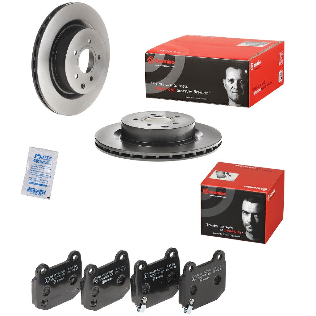 BREMBO Bremsscheibe 09.7356.21 + Bremsbelagsatz, Scheibenbremse P 56 048