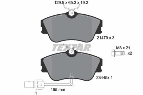 TEXTAR Bremsbelagsatz, Scheibenbremse 2147903 + Bremsscheibe 92083703 Bild TEXTAR Bremsbelagsatz, Scheibenbremse 2147903 + Bremsscheibe 92083703