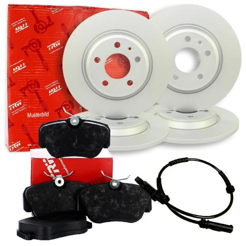 TRW Bremsscheibe DF4453 + Warnkontakt, Bremsbelagverschleiß GIC336 + Bremsscheibe DF4383 + Bremsbelagsatz, Scheibenbremse GDB1481 + Bremsbelagsatz, Scheibenbremse GDB1629 Bild TRW Bremsscheibe DF4453 + Warnkontakt, Bremsbelagverschleiß GIC336 + Bremsscheibe DF4383 + Bremsbelagsatz, Scheibenbremse GDB1481 + Bremsbelagsatz, Scheibenbremse GDB1629