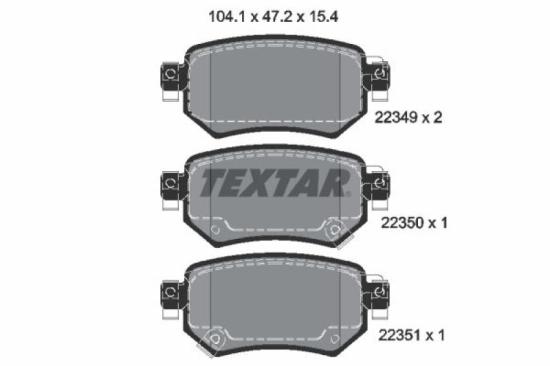 TEXTAR Bremsscheibe 92254703 + Bremsbelagsatz, Scheibenbremse 2234901 + Bremsscheibe 92257403 + Bremsbelagsatz, Scheibenbremse 2572501 Bild TEXTAR Bremsscheibe 92254703 + Bremsbelagsatz, Scheibenbremse 2234901 + Bremsscheibe 92257403 + Bremsbelagsatz, Scheibenbremse 2572501