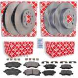 FEBI BILSTEIN Bremsscheibe 17213 + Bremsbelagsatz, Scheibenbremse 16748 + Bremsbelagsatz, Scheibenbremse 16512 + Bremsscheibe 17211