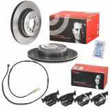 BREMBO Bremsscheibe 09.A270.11 + Bremsbelagsatz, Scheibenbremse P 06 039 + Warnkontakt, Bremsbelagverschleiß A 00 439