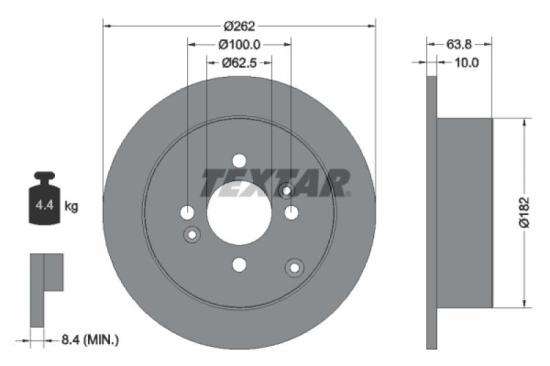 TEXTAR Bremsscheibe 92161303 + Bremsbelagsatz, Scheibenbremse 2494901 Bild TEXTAR Bremsscheibe 92161303 + Bremsbelagsatz, Scheibenbremse 2494901
