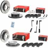 BREMBO Bremsbelagsatz, Scheibenbremse P 50 155 + Warnkontakt, Bremsbelagverschleiß A 00 287 + Warnkontakt, Bremsbelagverschleiß A 00 291 + Bremsscheibe 09.A895.11 + Bremsscheibe 08.D045.11 + Bremsbelagsatz, Scheibenbremse P 50 059