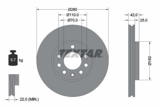 TEXTAR Bremsbelagsatz, Scheibenbremse 2383201 + Bremsscheibe 92091900 + Bremsscheibe 92092103 + Bremsbelagsatz, Scheibenbremse 2341703 Bild TEXTAR Bremsbelagsatz, Scheibenbremse 2383201 + Bremsscheibe 92091900 + Bremsscheibe 92092103 + Bremsbelagsatz, Scheibenbremse 2341703