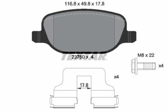 TEXTAR Bremsbelagsatz, Scheibenbremse 2376002 + Bremsbelagsatz, Scheibenbremse 2485201 + Bremsscheibe 92145003 + Bremsscheibe 92145203 Bild TEXTAR Bremsbelagsatz, Scheibenbremse 2376002 + Bremsbelagsatz, Scheibenbremse 2485201 + Bremsscheibe 92145003 + Bremsscheibe 92145203