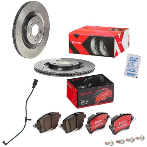 BREMBO Bremsbelagsatz, Scheibenbremse P 85 154X + Bremsscheibe 09.B969.1X + Warnkontakt, Bremsbelagverschleiß A 00 524 Bild BREMBO Bremsbelagsatz, Scheibenbremse P 85 154X + Bremsscheibe 09.B969.1X + Warnkontakt, Bremsbelagverschleiß A 00 524
