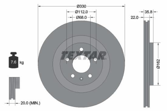 TEXTAR Bremsscheibe 92238305 + Bremsbelagsatz, Scheibenbremse 2626501 BREMBO Warnkontakt, Bremsbelagverschleiß A 00 524 Bild TEXTAR Bremsscheibe 92238305 + Bremsbelagsatz, Scheibenbremse 2626501 BREMBO Warnkontakt, Bremsbelagverschleiß A 00 524