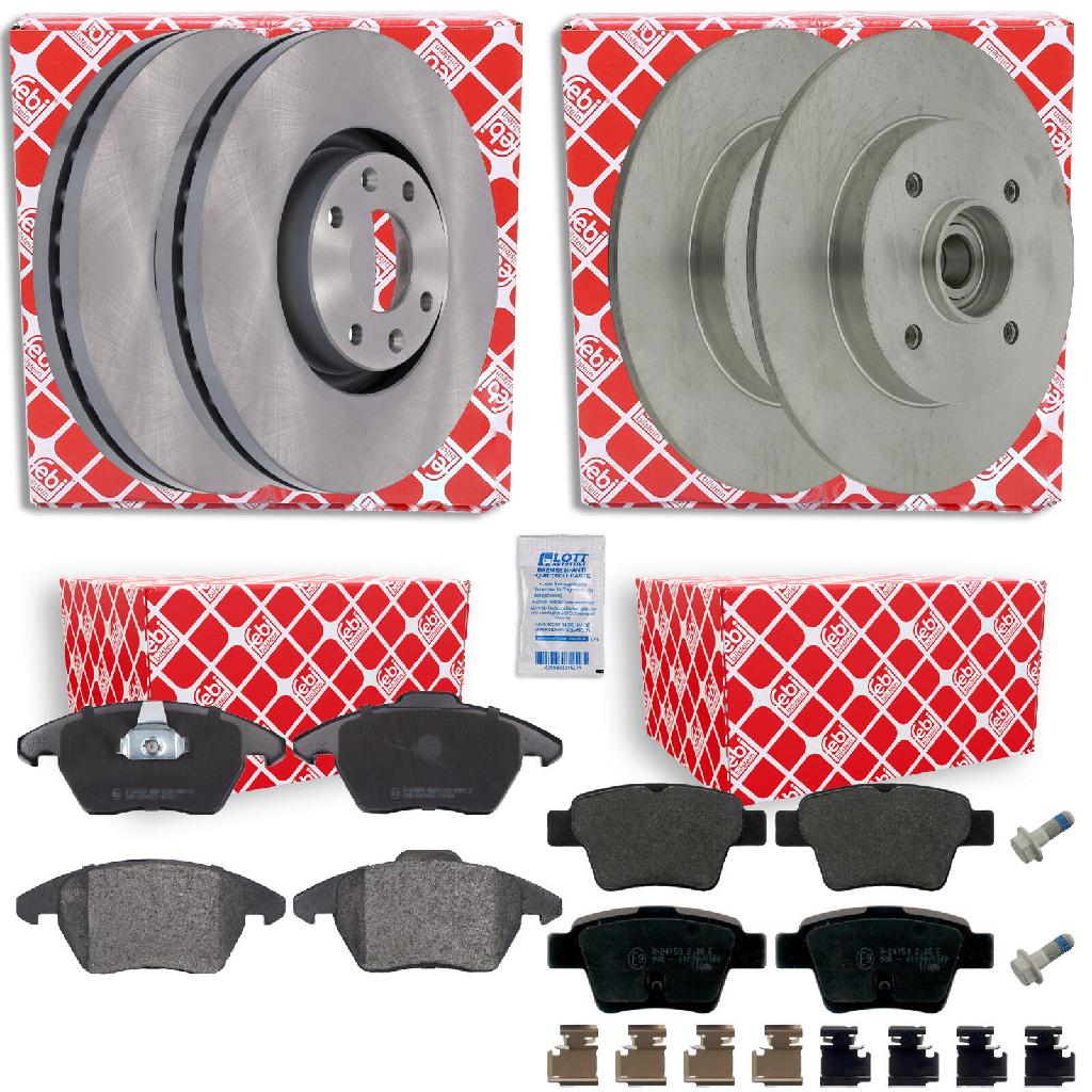 FEBI BILSTEIN Bremsscheibe 27201 + Bremsbelagsatz, Scheibenbremse 16813 + Bremsbelagsatz, Scheibenbremse 16850 + Bremsscheibe 30402