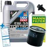 Ölwechsel Set 5L 5W30 Öl Motoröl LIQUI MOLY + MANN Ölfilter + Ablassschraube