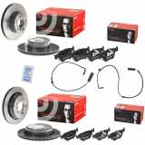 BREMBO Bremsscheibe 09.6924.11 + Warnkontakt, Bremsbelagverschleiß A 00 200 + Warnkontakt, Bremsbelagverschleiß A 00 201 + Bremsbelagsatz, Scheibenbremse P 06 065 + Bremsbelagsatz, Scheibenbremse P 06 023 + Bremsscheibe 09.6841.11