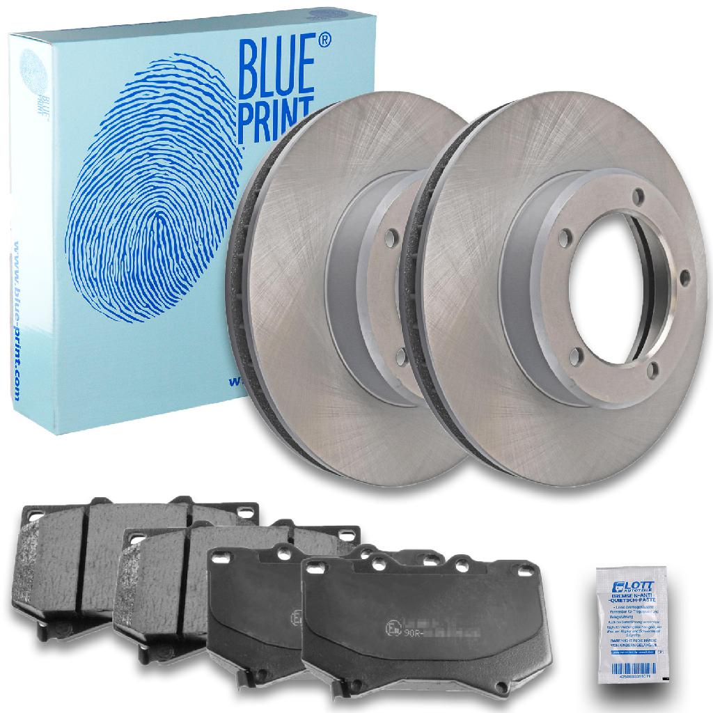 BLUE PRINT Bremsscheibe ADT343190 + Bremsbelagsatz, Scheibenbremse ADT342117