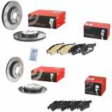 BREMBO Bremsbelagsatz, Scheibenbremse P 24 148 + Bremsscheibe 09.9468.11 + Bremsscheibe 08.A725.11 + Bremsbelagsatz, Scheibenbremse P 24 157