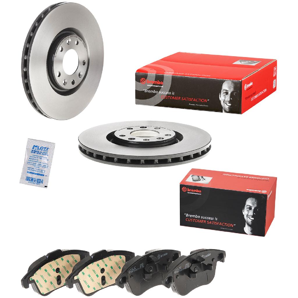 BREMBO Bremsbelagsatz, Scheibenbremse P 61 117 + Bremsscheibe 09.A185.21