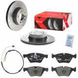 BREMBO Bremsscheibe 09.B337.2X + Bremsbelagsatz, Scheibenbremse P 06 040X + Warnkontakt, Bremsbelagverschleiß A 00 436