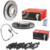 BREMBO Bremsbelagsatz, Scheibenbremse P 06 024 + Bremsscheibe 09.7701.11 + Warnkontakt, Bremsbelagverschleiß A 00 220