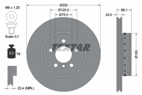 TEXTAR Bremsscheibe 92265825 + Bremsbelagsatz, Scheibenbremse 2468801 + Warnkontakt, Bremsbelagverschleiß 98042400 Bild TEXTAR Bremsscheibe 92265825 + Bremsbelagsatz, Scheibenbremse 2468801 + Warnkontakt, Bremsbelagverschleiß 98042400