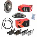 BREMBO Bremsbelagsatz, Scheibenbremse P 06 071X + Warnkontakt, Bremsbelagverschleiß A 00 474 + Bremsscheibe 09.9793.2X