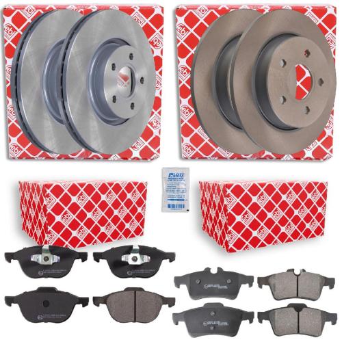 FEBI BILSTEIN Bremsbelagsatz, Scheibenbremse 16479 + Bremsbelagsatz, Scheibenbremse 16718 + Bremsscheibe 24619 + Bremsscheibe 24566 Bild FEBI BILSTEIN Bremsbelagsatz, Scheibenbremse 16479 + Bremsbelagsatz, Scheibenbremse 16718 + Bremsscheibe 24619 + Bremsscheibe 24566