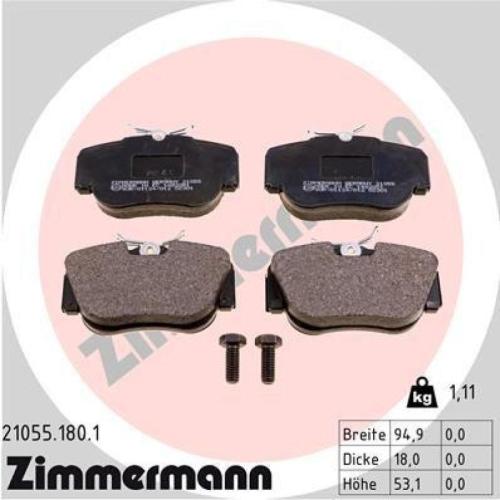 ZIMMERMANN Bremsbelagsatz, Scheibenbremse 21055.180.1 + Bremsscheibe 400.1402.20 Bild ZIMMERMANN Bremsbelagsatz, Scheibenbremse 21055.180.1 + Bremsscheibe 400.1402.20