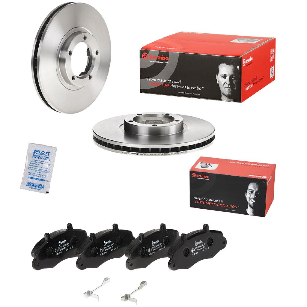BREMBO Bremsbelagsatz, Scheibenbremse P 24 049 + Bremsscheibe 09.6967.14