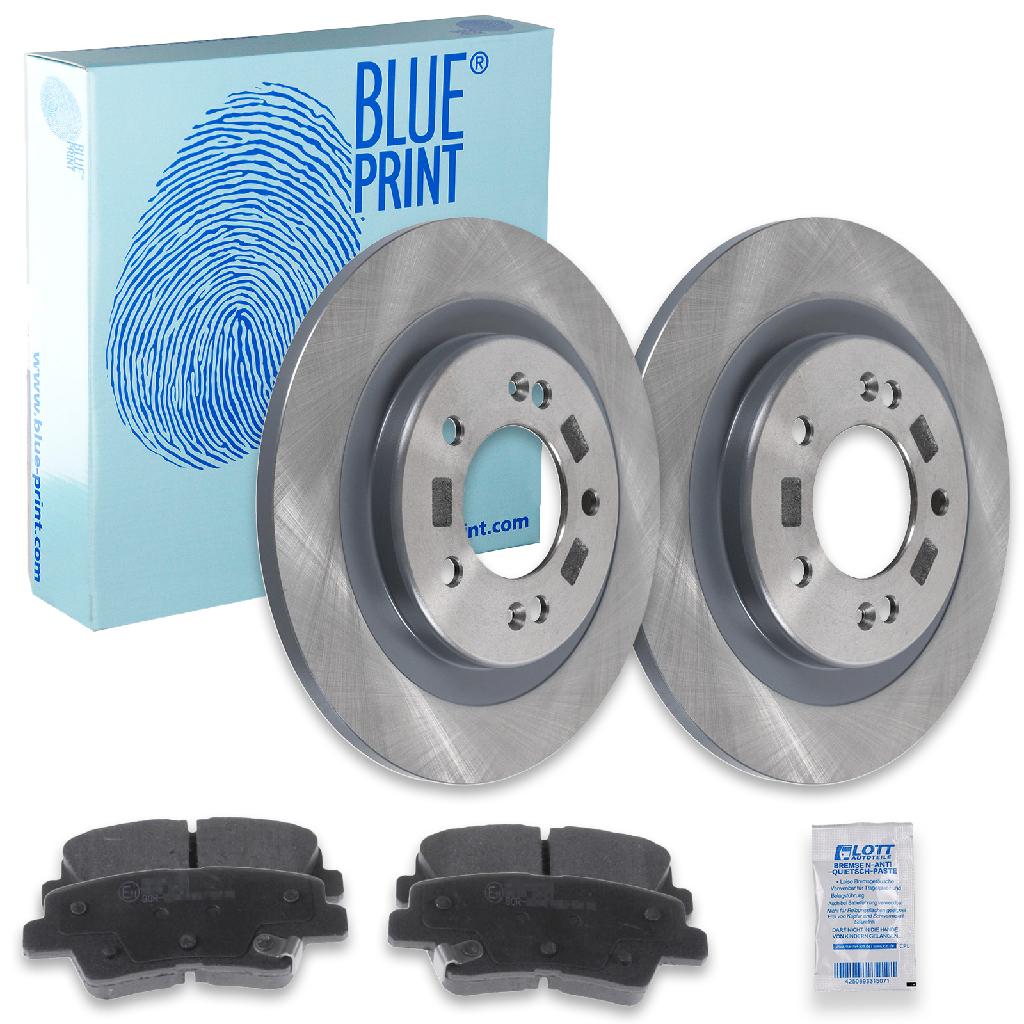 BLUE PRINT Bremsbelagsatz, Scheibenbremse ADG042154 + Bremsscheibe ADG043179