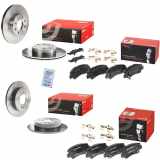 BREMBO Bremsscheibe 09.A867.10 + Bremsbelagsatz, Scheibenbremse P 30 094 + Bremsscheibe 08.C650.11 + Bremsbelagsatz, Scheibenbremse P 30 076