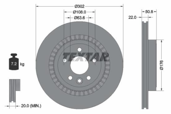 TEXTAR Bremsbelagsatz, Scheibenbremse 2449601 + Bremsscheibe 92196403 Bild TEXTAR Bremsbelagsatz, Scheibenbremse 2449601 + Bremsscheibe 92196403