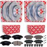 FEBI BILSTEIN Bremsscheibe 44044 + Bremsbelagsatz, Scheibenbremse 16627 + Bremsscheibe 28177 + Bremsbelagsatz, Scheibenbremse 16880