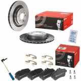 BREMBO Bremsscheibe 09.A959.11 + Bremsbelagsatz, Scheibenbremse P 50 099 + Warnkontakt, Bremsbelagverschleiß A 00 377
