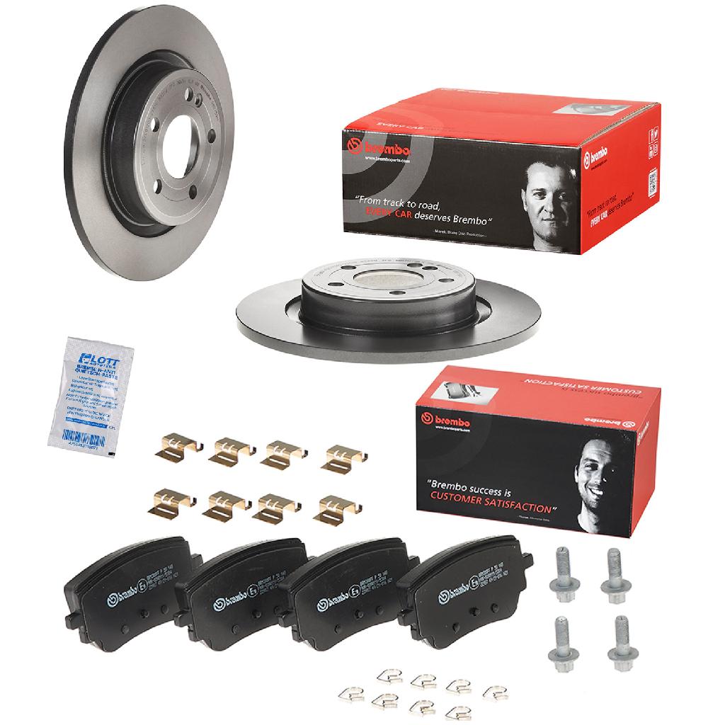 BREMBO Bremsbelagsatz, Scheibenbremse P 50 148 + Bremsscheibe 08.D759.11