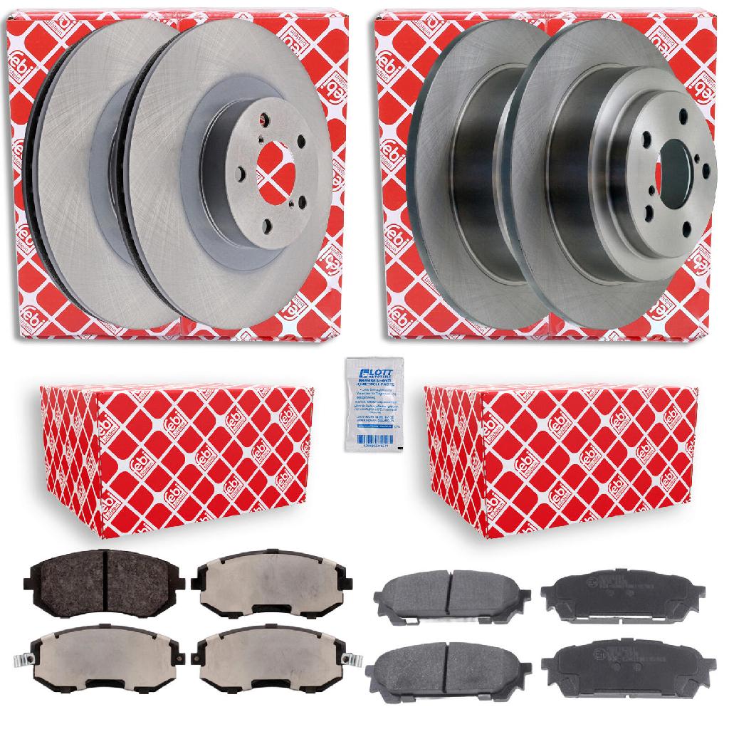 FEBI BILSTEIN Bremsscheibe 28153 + Bremsbelagsatz, Scheibenbremse 170666 + Bremsbelagsatz, Scheibenbremse 16643 + Bremsscheibe 108400