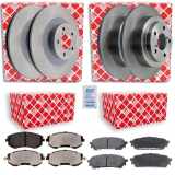 FEBI BILSTEIN Bremsscheibe 28153 + Bremsbelagsatz, Scheibenbremse 170666 + Bremsbelagsatz, Scheibenbremse 16643 + Bremsscheibe 108400