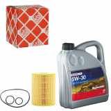 FEBI BILSTEIN Verschlussschraube, Ölwanne 48871 + Ölfilter 22546 + Motoröl 32947