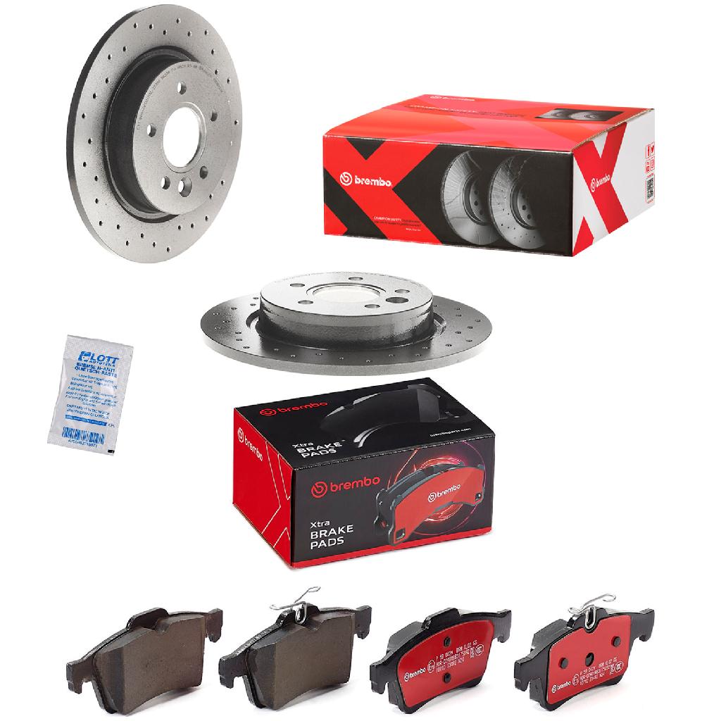 BREMBO Bremsscheibe 08.9975.1X + Bremsbelagsatz, Scheibenbremse P 59 042X