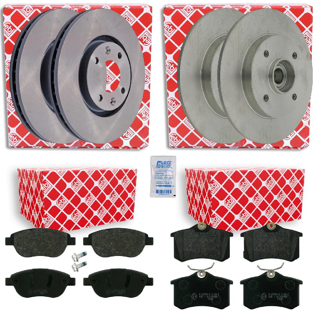 FEBI BILSTEIN Bremsscheibe 27201 + Bremsscheibe 21121 + Bremsbelagsatz, Scheibenbremse 16146 + Bremsbelagsatz, Scheibenbremse 16422