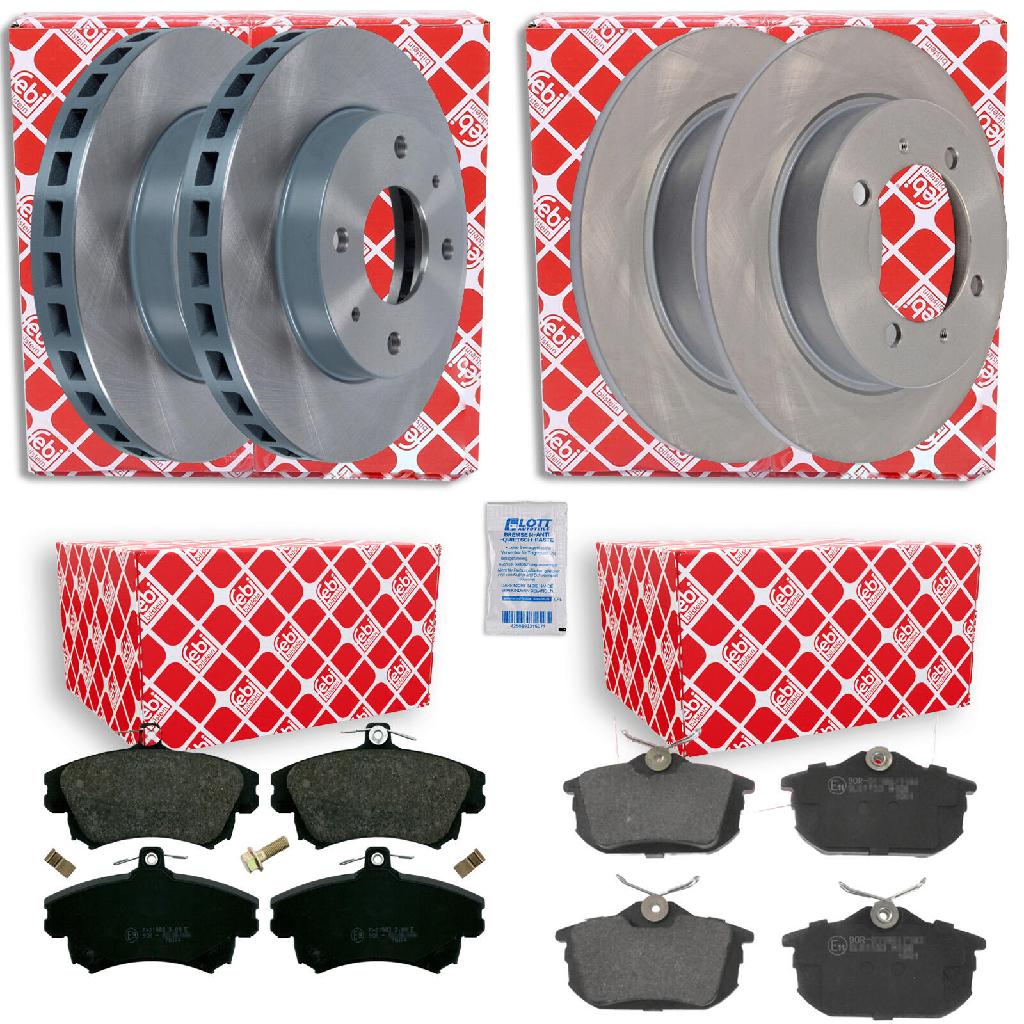 FEBI BILSTEIN Bremsbelagsatz, Scheibenbremse 16214 + Bremsscheibe 14925 + Bremsbelagsatz, Scheibenbremse 16207 + Bremsscheibe 14924