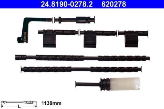 ATE Bremsbelagsatz, Scheibenbremse 13.0460-2714.2 + Bremsscheibe 24.0110-0271.1 + Warnkontakt, Bremsbelagverschleiß 24.8190-0278.2 Bild ATE Bremsbelagsatz, Scheibenbremse 13.0460-2714.2 + Bremsscheibe 24.0110-0271.1 + Warnkontakt, Bremsbelagverschleiß 24.8190-0278.2