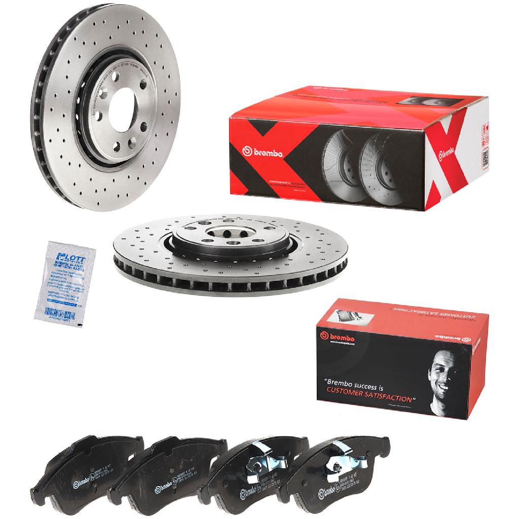 BREMBO Bremsbelagsatz, Scheibenbremse P 68 045 + Bremsscheibe 09.B352.1X