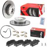 BREMBO Bremsscheibe 09.9752.1X + Warnkontakt, Bremsbelagverschleiß A 00 211 + Bremsbelagsatz, Scheibenbremse P 06 034