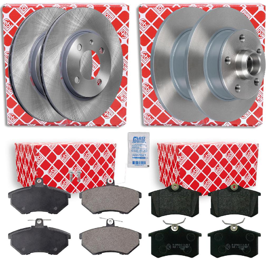 FEBI BILSTEIN Bremsbelagsatz, Scheibenbremse 16048 + Bremsscheibe 11394 + Bremsbelagsatz, Scheibenbremse 16146 + Bremsscheibe 06512
