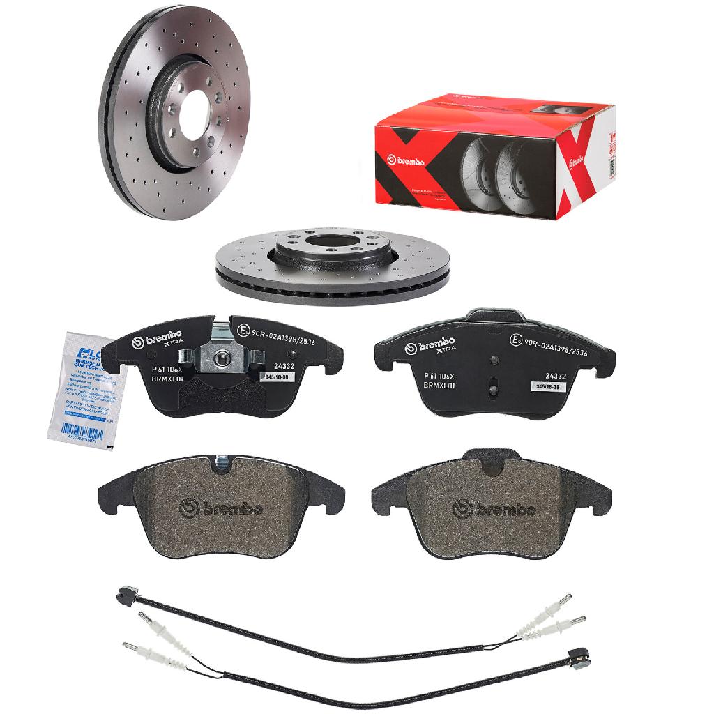BREMBO Bremsbelagsatz, Scheibenbremse P 61 106X + Bremsscheibe 09.A430.1X