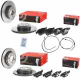 BREMBO Warnkontakt, Bremsbelagverschleiß A 00 438 + Bremsscheibe 09.B338.21 + Bremsscheibe 09.B337.21 + Bremsbelagsatz, Scheibenbremse P 06 038 + Bremsbelagsatz, Scheibenbremse P 06 055 + Warnkontakt, Bremsbelagverschleiß A 00 439