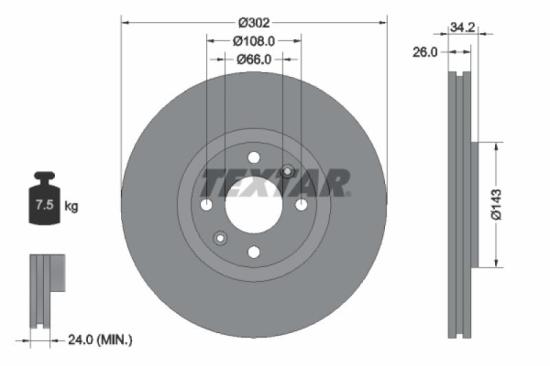 TEXTAR Bremsscheibe 92168503 + Bremsbelagsatz, Scheibenbremse 2455701 Bild TEXTAR Bremsscheibe 92168503 + Bremsbelagsatz, Scheibenbremse 2455701