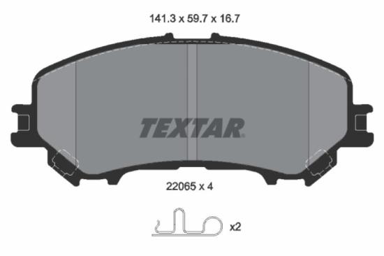 TEXTAR Bremsscheibe 92274203 + Bremsscheibe 92278103 + Bremsbelagsatz, Scheibenbremse 2596501 + Bremsbelagsatz, Scheibenbremse 2206503 Bild TEXTAR Bremsscheibe 92274203 + Bremsscheibe 92278103 + Bremsbelagsatz, Scheibenbremse 2596501 + Bremsbelagsatz, Scheibenbremse 2206503