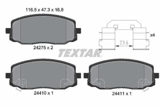 TEXTAR Bremsscheibe 92147203 + Bremsbelagsatz, Scheibenbremse 2427601 + Bremsbelagsatz, Scheibenbremse 2427501 + Bremsscheibe 92196503 Bild TEXTAR Bremsscheibe 92147203 + Bremsbelagsatz, Scheibenbremse 2427601 + Bremsbelagsatz, Scheibenbremse 2427501 + Bremsscheibe 92196503