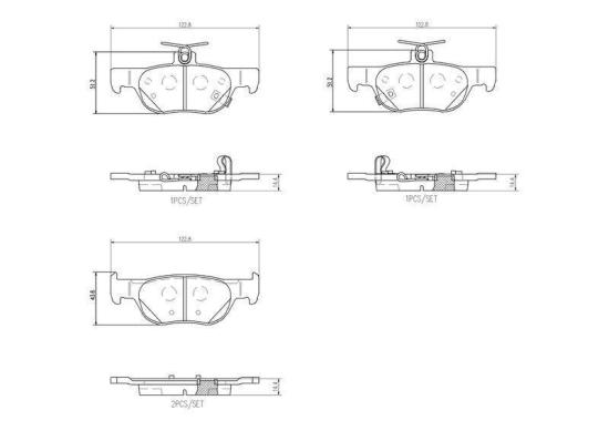 BREMBO Bremsscheibe 08.C653.1X + Bremsbelagsatz, Scheibenbremse P 49 064 Bild BREMBO Bremsscheibe 08.C653.1X + Bremsbelagsatz, Scheibenbremse P 49 064