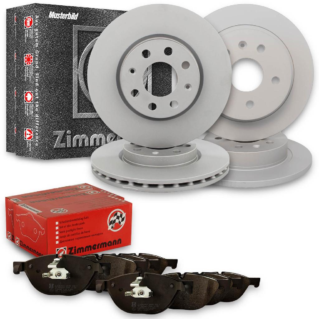 ZIMMERMANN Bremsscheibe 440.3133.20 + Bremsscheibe 180.3027.20 + Bremsbelagsatz, Scheibenbremse 25895.185.1 + Bremsbelagsatz, Scheibenbremse 25841.160.1